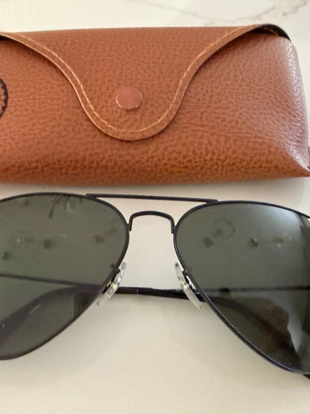Ray ban black on black polarized aviator sunglasses